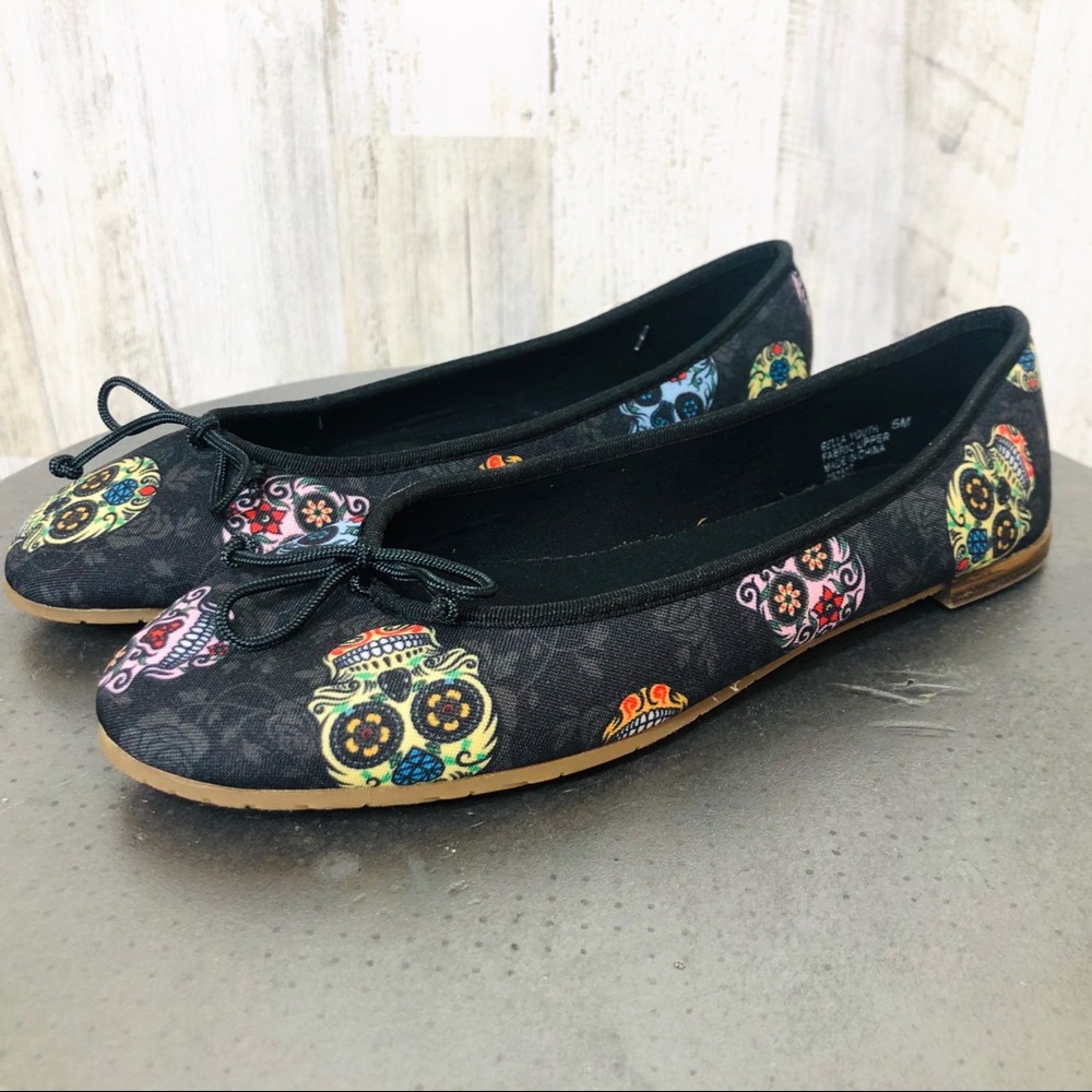 Loudmouth Sugar Skulls Bella Flats